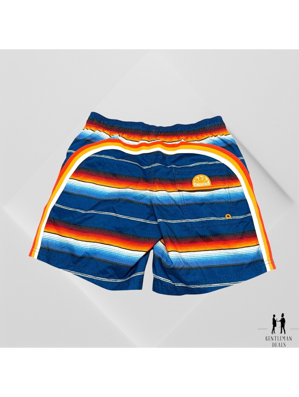 Sundek  Elastic Waist Swim Trunk Indi Surf good S